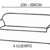 FUNDA SOFÁ POLIESTER NC-43A [Talla 4 asientos]