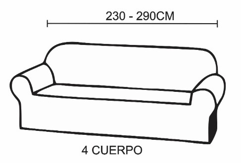 FUNDA SOFÁ POLIESTER NC-43A [Talla 4 asientos]
